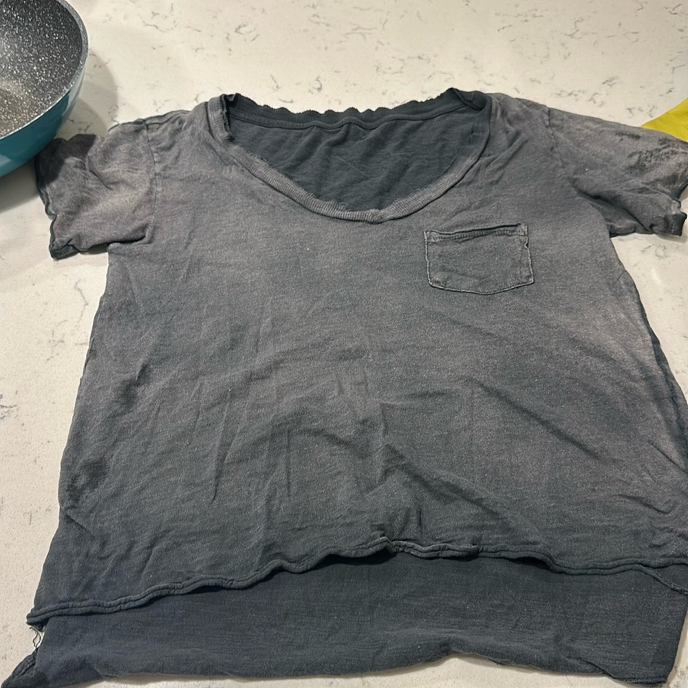 Free people black gray top size XS